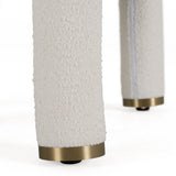Walbrook Modern Off-White Fabric + Gold Dining Chair
