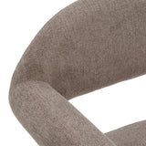 Walbrook Modern Brown Fabric + Gold Dining Chair