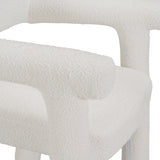 Walbrook Modern Off-White Fabric + Gold Dining Chair