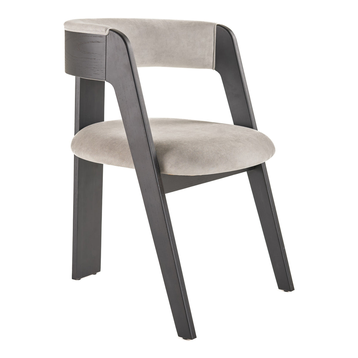 Washington Modern Grey Fabric + Ebony Oak Dining Chair (Set of 2)
