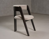Washington Modern Grey Fabric + Ebony Oak Dining Chair (Set of 2)