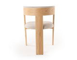 Washington Modern Cream Velvet + Natural Oak Dining Chair (Set of 2)