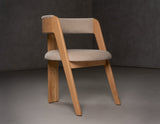 Washington Modern Cream Velvet + Natural Oak Dining Chair (Set of 2)