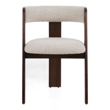 Washington Modern Cream Fabric + Brown Oak Dining Chair (Set of 2)