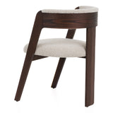Washington Modern Cream Fabric + Brown Oak Dining Chair (Set of 2)