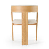 Washington Modern Beige Fabric + White Oak Dining Chair (Set of 2)