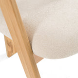 Washington Modern Beige Fabric + White Oak Dining Chair (Set of 2)