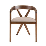 Weiss Mid-Century Modern Walnut Round Dining Table + 6 Chair Set