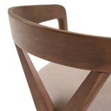Weiss Mid-Century Modern Walnut Round Dining Table + 6 Chair Set