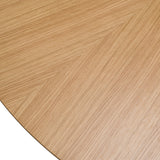 Weiss Mid-Century Modern Natural Oak Round Dining Table