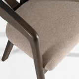 Weiss Mid-Century Modern Light Grey Fabric + Wenge Dining Chair