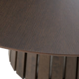 Weiss Mid-Century Modern Wenge Round Dining Table