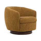 Wendt Modern Mustard Fabric Swivel Accent Chair