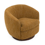 Wendt Modern Mustard Fabric Swivel Accent Chair