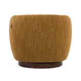 Wendt Modern Mustard Fabric Swivel Accent Chair