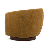 Wendt Modern Mustard Fabric Swivel Accent Chair
