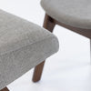 Whitney Modern Grey & Walnut Accent Chair & Ottoman