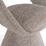Wiles Modern Grey Fabric Swivel Dining Chair