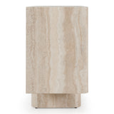 Wolff Modern White Oak + Faux Travertine Buffet