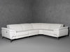 Mini Wonder Italian Modern White Leather Sectional Sofa with Recliners
