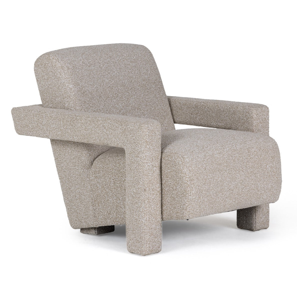 Wylie Modern Beige Fabric Accent Chair