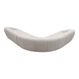 Yolonda Modern Beige Curved Sectional Sofa
