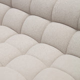 Yolonda Modern Beige Curved Sectional Sofa