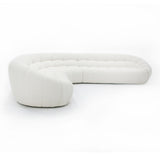 Yolonda Off-White Fabric Sectional Sofa