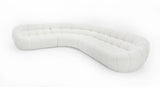 Yolonda Off-White Fabric Sectional Sofa