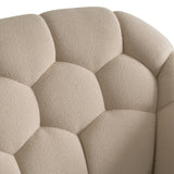 Yolonda + Soria Modern Beige Fabric + Walnut 4-Piece Bedroom Set