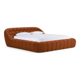 Yolonda Modern Orange Fabric Bed