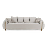 Yorba Modern Beige Fabric Sofa