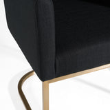 Yukon Modern Black & Antique Brass Dining Chair