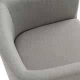 Yukon Modern Medium Grey Fabric & Antique Brass Dining Chair