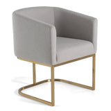 Yukon Modern Light Grey Fabric Dining Chair