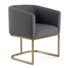 Yukon Modern Dark Grey Fabric Dining Chair