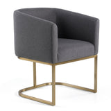 Yukon Modern Dark Grey Fabric Dining Chair
