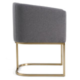 Yukon Modern Dark Grey Fabric Dining Chair