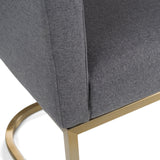 Yukon Modern Dark Grey Fabric Dining Chair