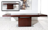Zenith Modern Red Oak Extendable Dining Table