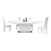 Zenith Modern White Extendable Dining Table